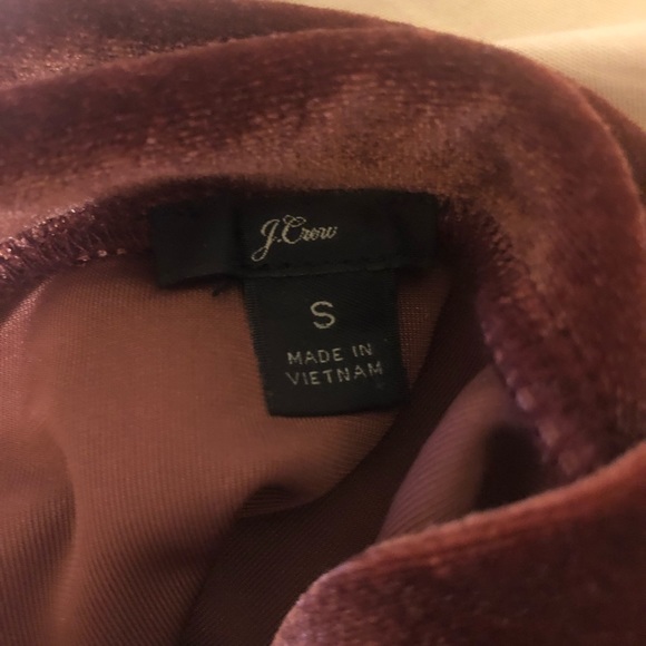 J.Crew Velvet Velour Sleeveless Wine Turtleneck - Picture 3 of 4